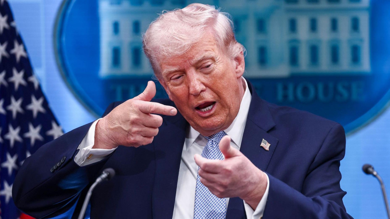 Donald Tramp, predsednik Sjedinjenih Država, na konferenciji za novinare u Beloj kući u Vašingtonu