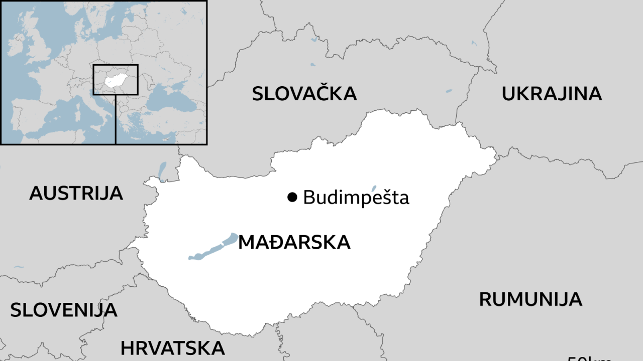 Mapa Madjarske
