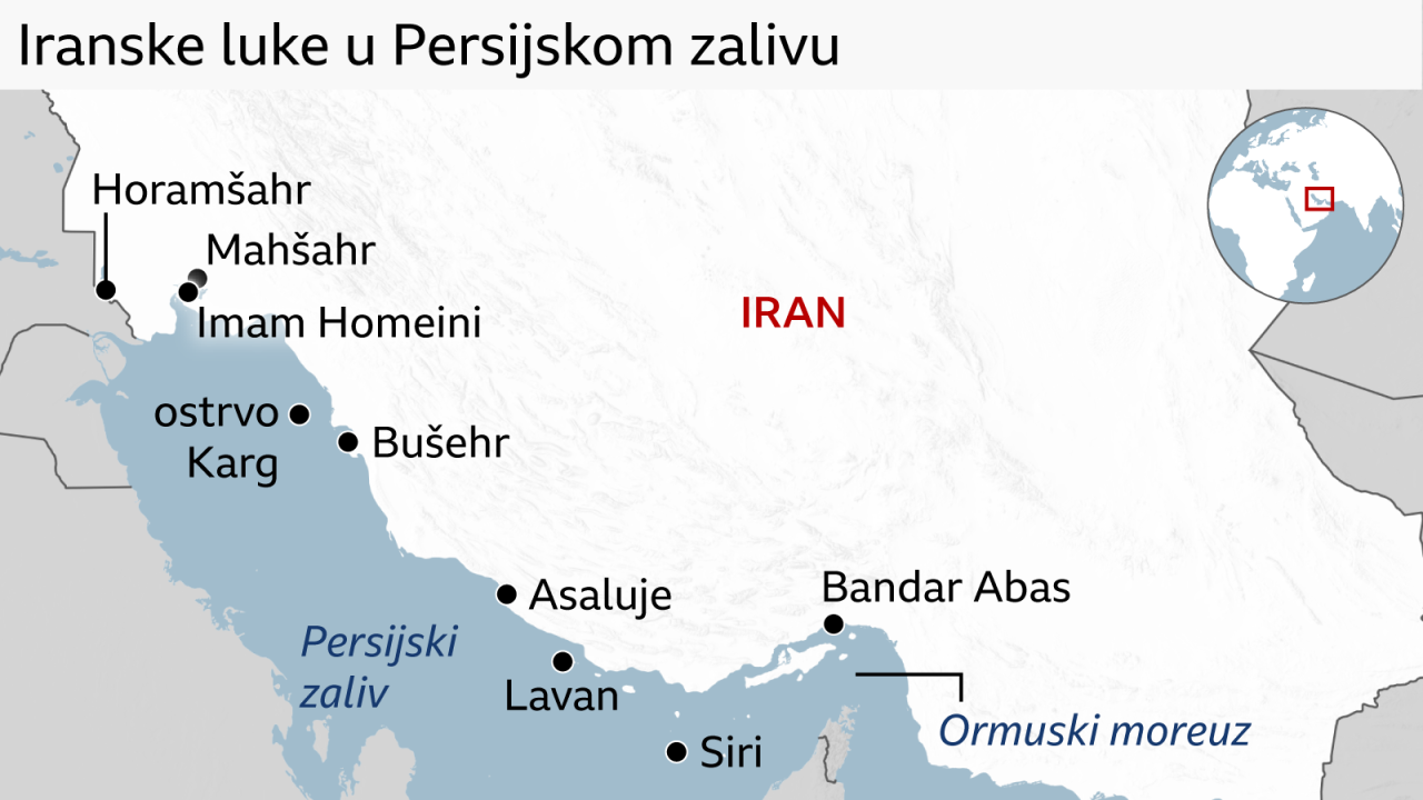 iranske luke u persijskom zalivu detaljno