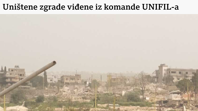 uništene zgrade u južnom libanu