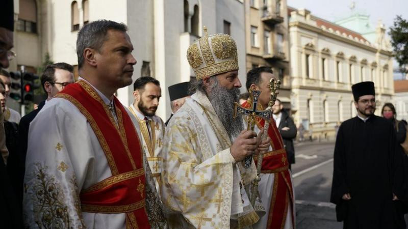 Patrijarh Porfirije na dan ustoličenja u Sabornoj crkvi u Beogradu