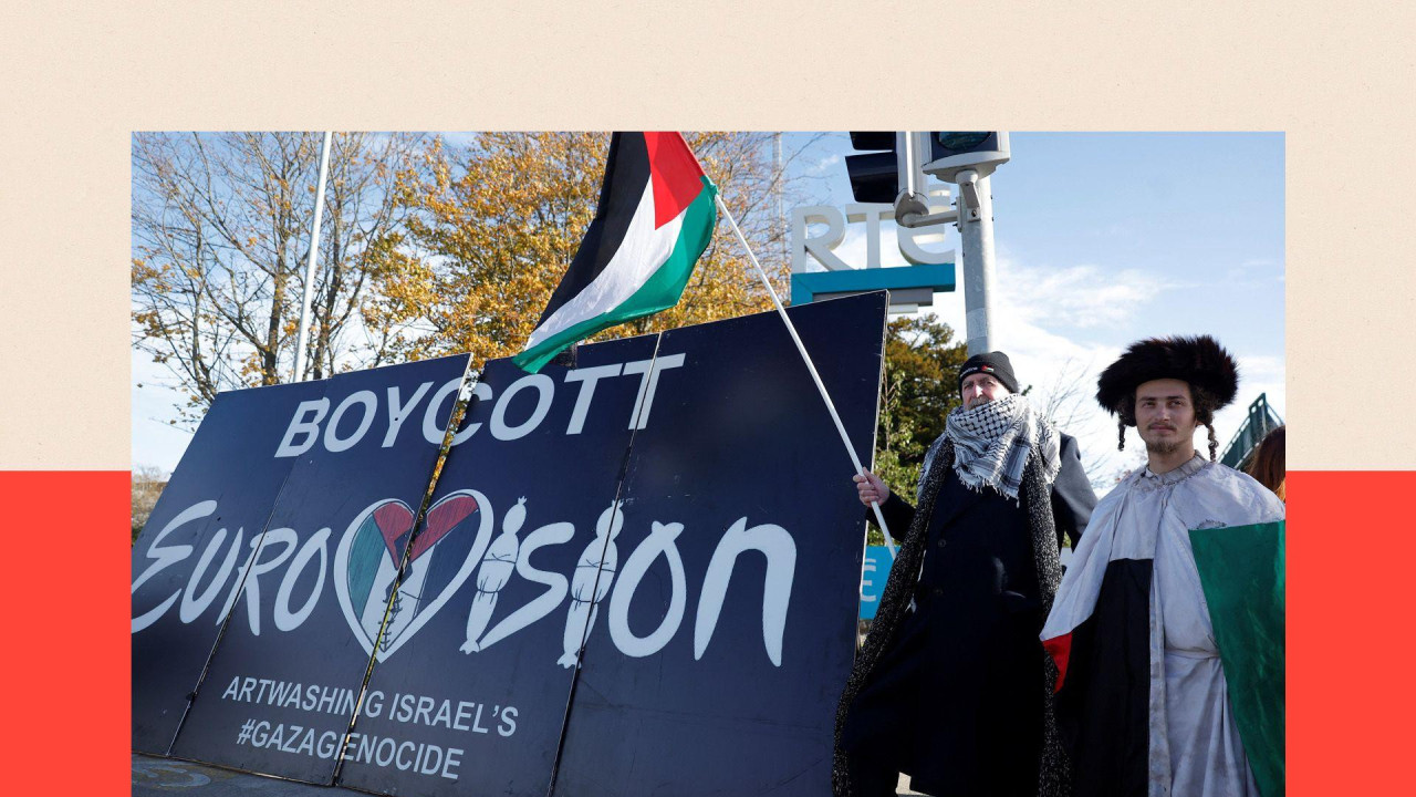 propalestinski demonstranti ispred sedišta emitera Republike Irske
