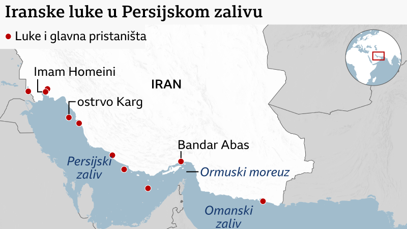 iranske luke u ormuskom moreuzu
