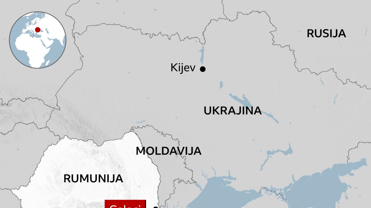 mapa rumunije, udar ruskog drona u zgradu u rumuniji
