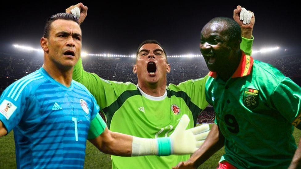 Esam El Hadari, Farid Mondragon i Rože Mila, jedni od najstarijih fudbalera koji su nastupili na Svetskom prvenstvu
