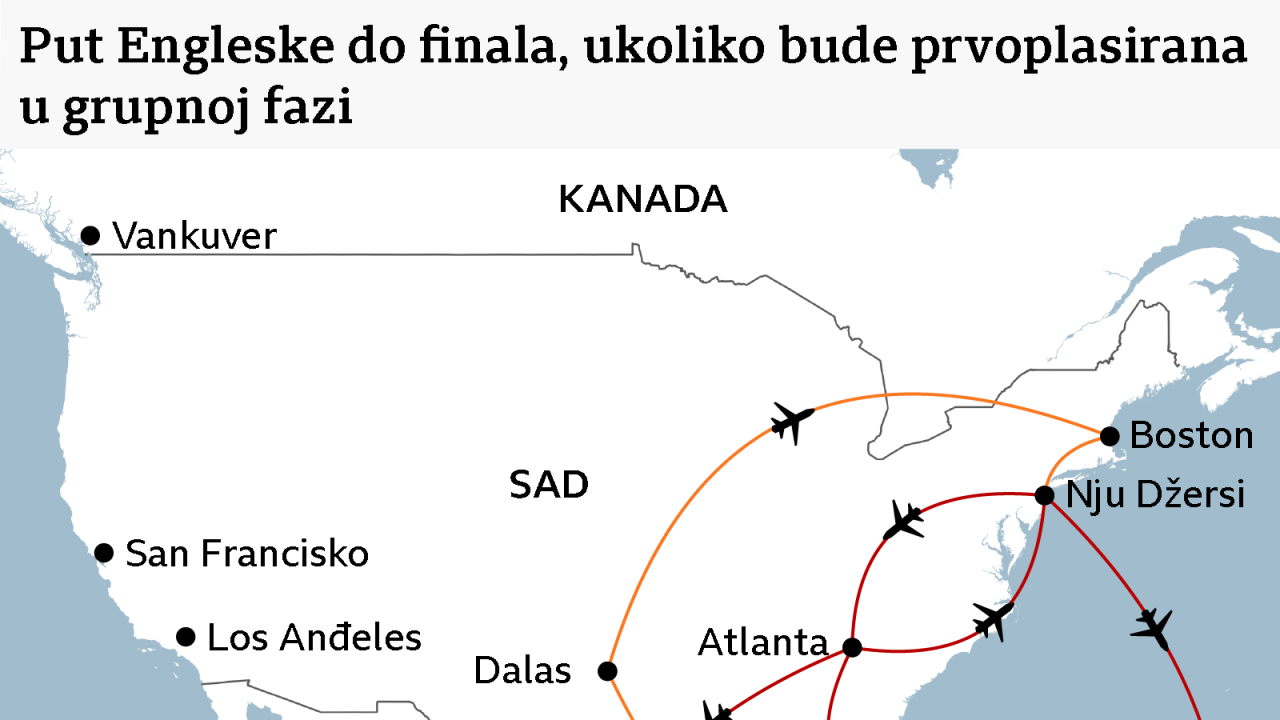 Mapa puta engleskih navijača