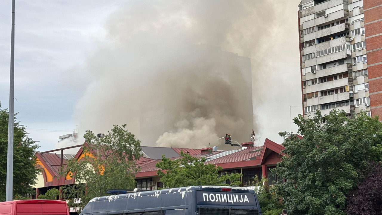 Požar u novobeogradskom bloku 45