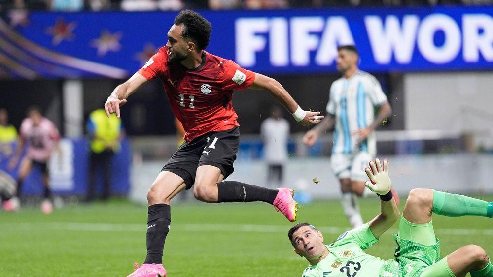 egipat - argentina, svetsko prvenstvo, mustafa ziko daje gol argentincima