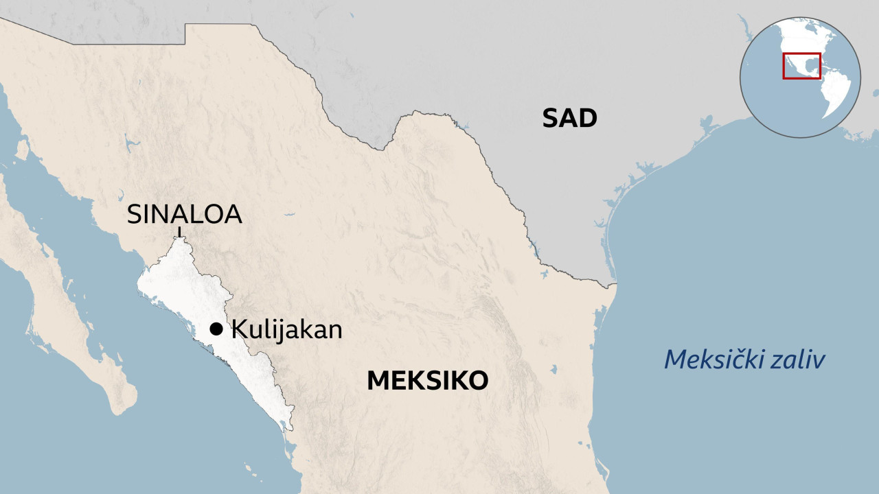 Mapa Meksika