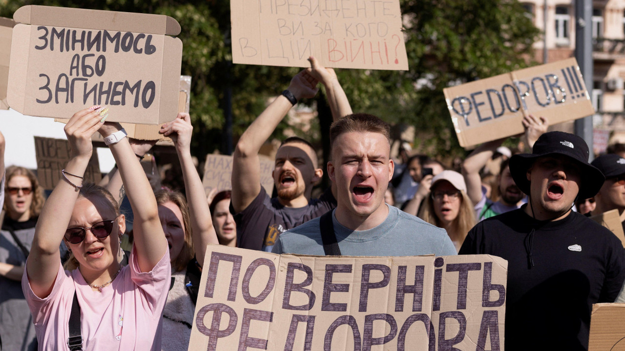 demonstranti u kijevu, protest podrške fedorovu