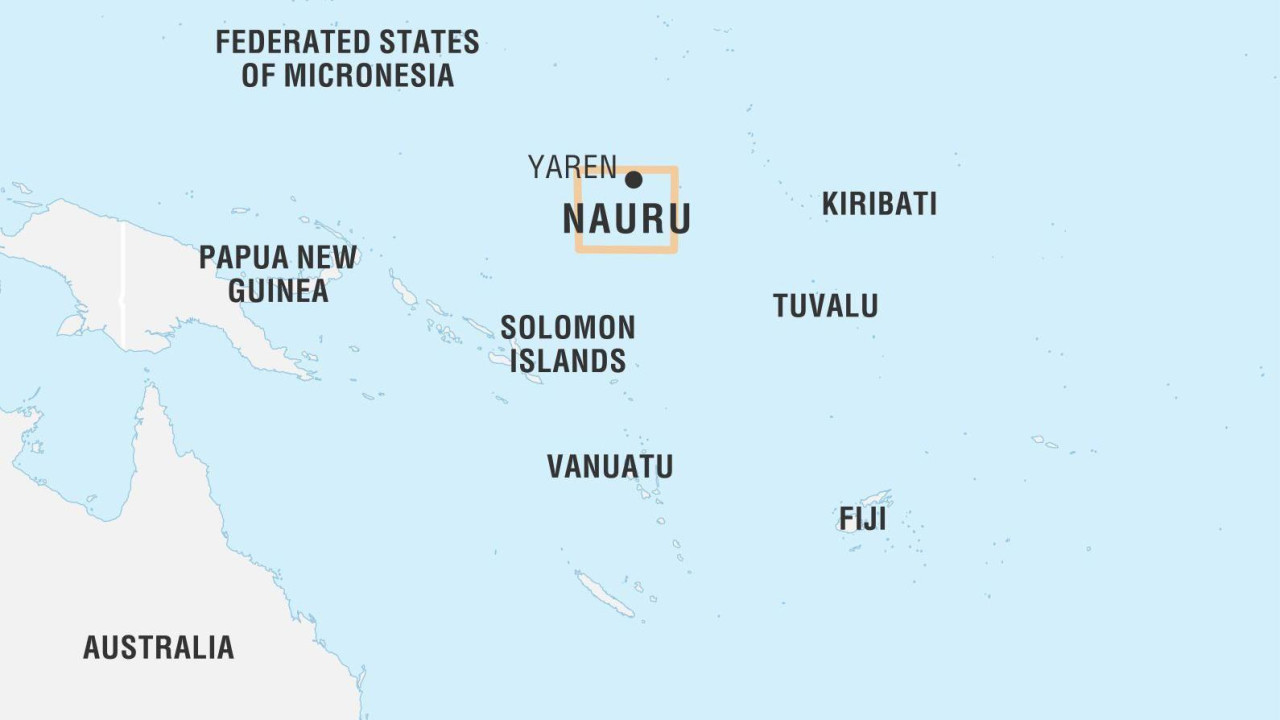 mapa naurua u tihom okeanu