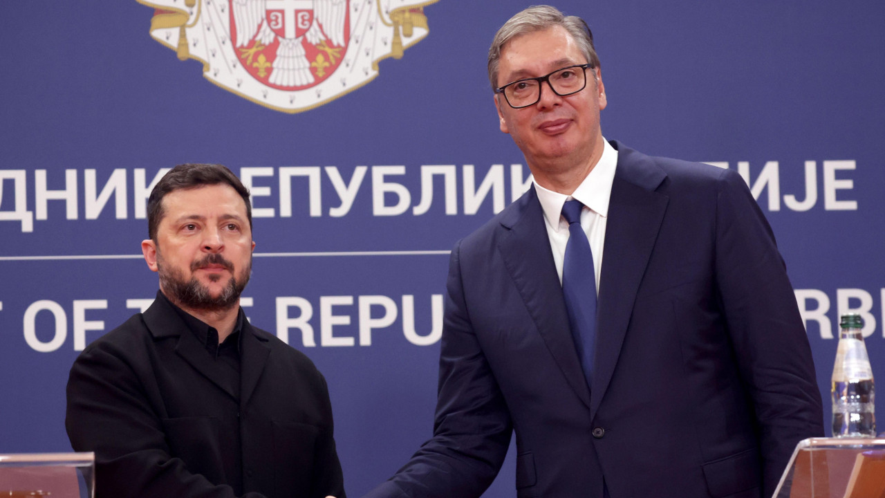 Vladimir Zelenski i Aleksandar Vučić posle sastanka u Beogradu