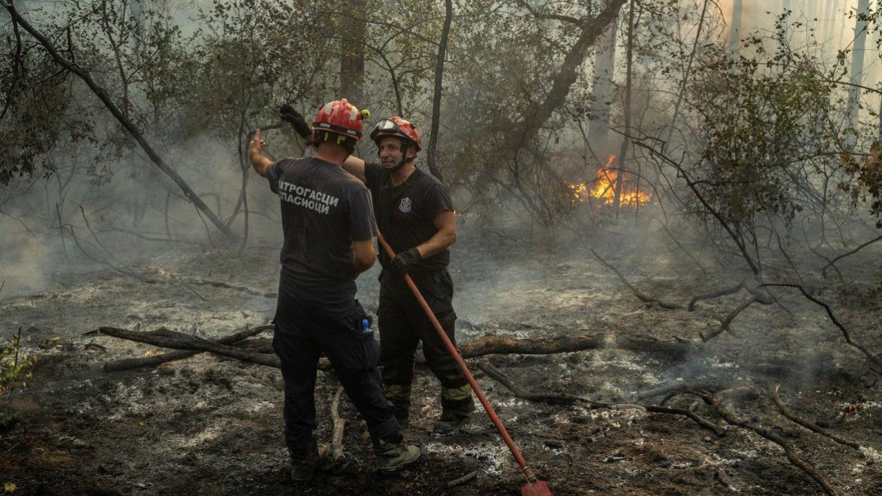 Vatrogasci u Deliblatskoj peščari