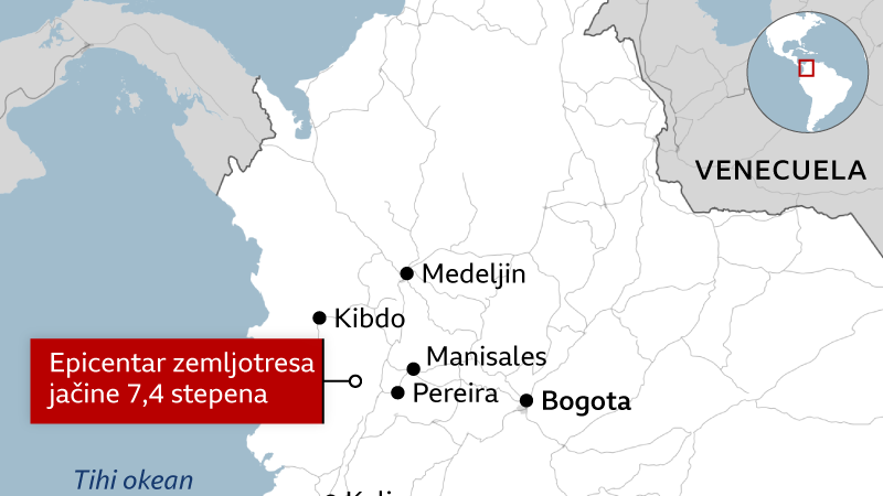 epicentar zemljotresa u kolumbiji