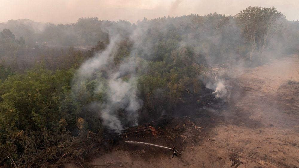 požari u srbiji, požar u deliblatskoj peščari, gašenje požara