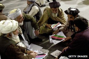 Delegates at Loya Jirga, 2004