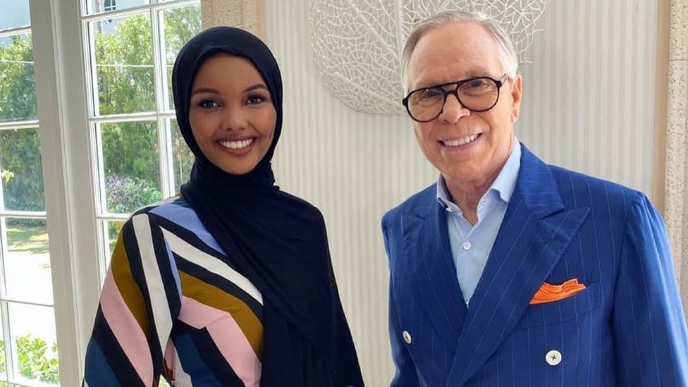 Halima Aden and Tommy Hilfiger