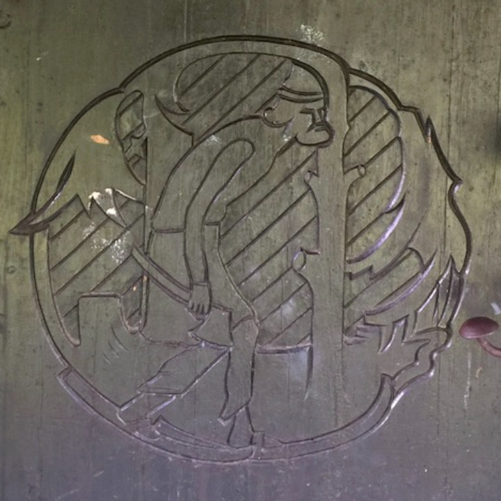 Carving on the door
