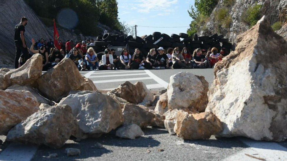 Cetinje, protest