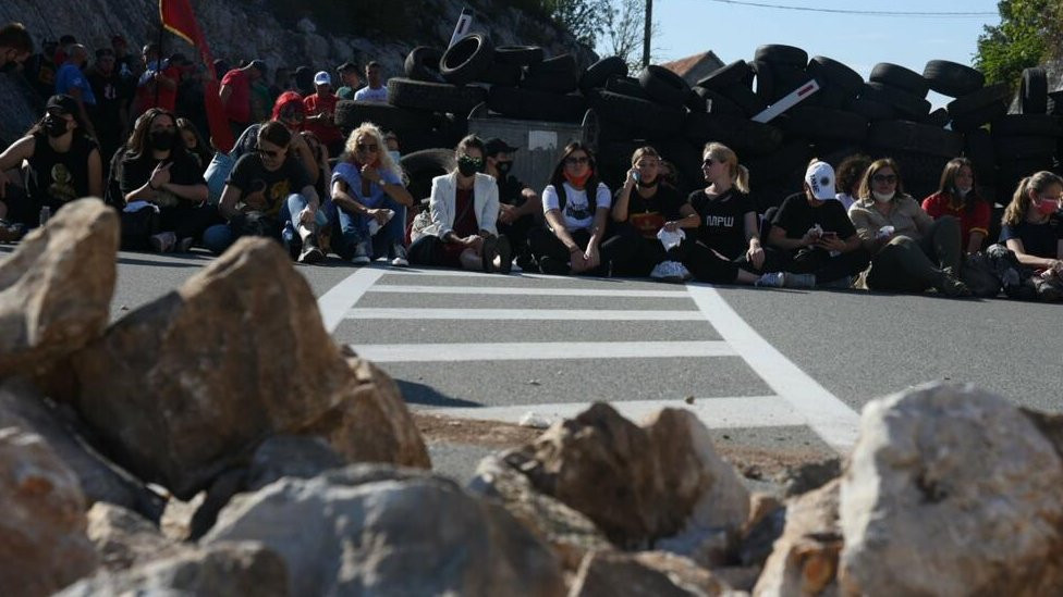 Cetinje, protest