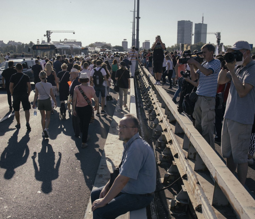Blokada Brankovog mosta u Beogradu