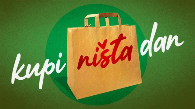 ilustracija, kupovina, kesa na kojoj piše kupi ništa dan, šoping, crni petak