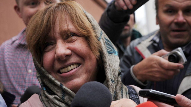Svetlana Alexievich on the streets of Minsk after winning the Nobel Prize in Literature in 2015